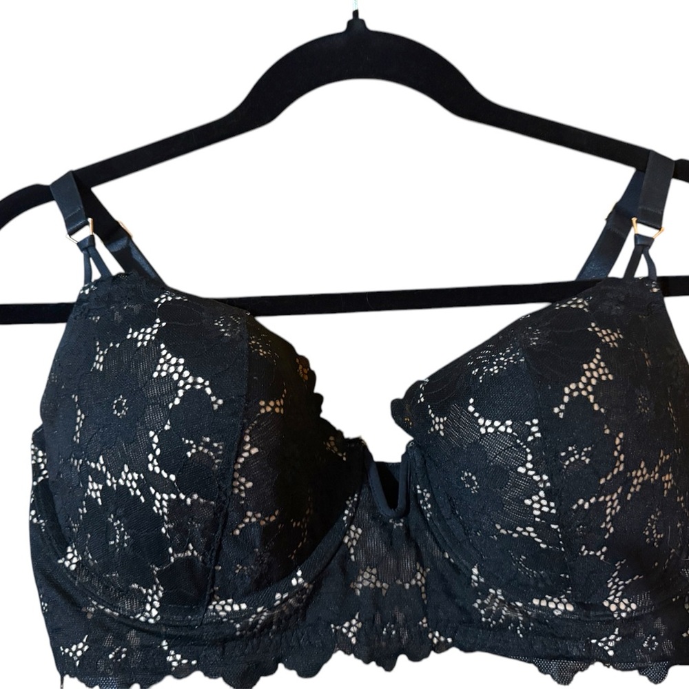 Aerie Balconette Black Lace Bra